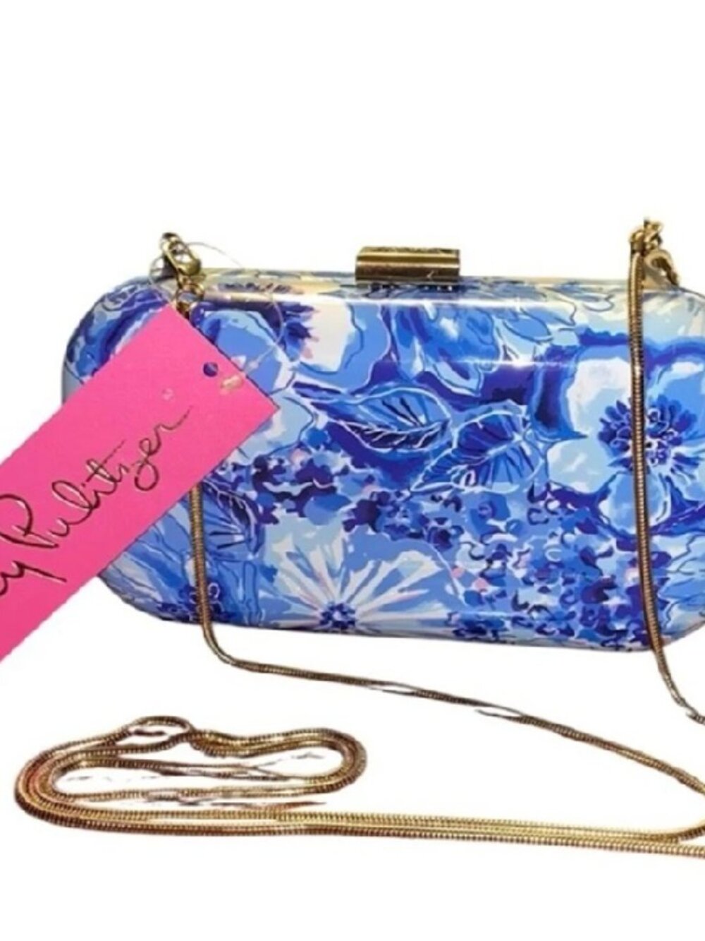 Lilly Pulitzer Blue Floral Clutch